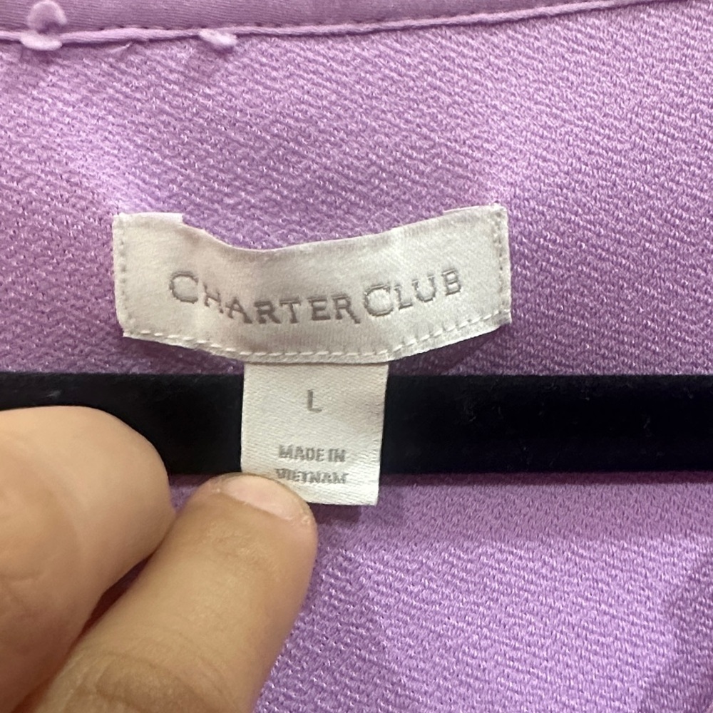 NWOT Lavender Ruffle Sleeve Women's Top size L - Picture 2 of 8